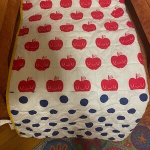 Reversible Land of Nod Red Quilt or Child’s Picnic Blanket